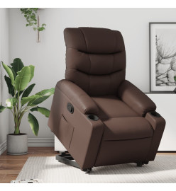 Fauteuil inclinable marron similicuir