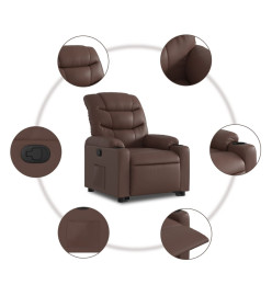 Fauteuil inclinable marron similicuir