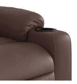 Fauteuil inclinable marron similicuir