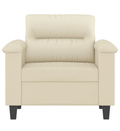 Fauteuil Crème 60 cm Similicuir