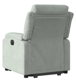 Fauteuil inclinable électrique gris clair velours