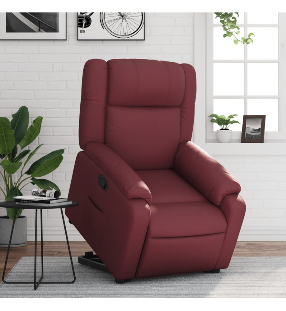 Fauteuil inclinable Rouge bordeaux Similicuir