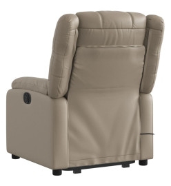 Fauteuil inclinable de massage électrique cappuccino similicuir