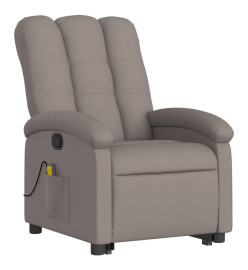 Fauteuil inclinable de massage Taupe Tissu