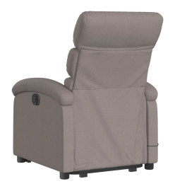 Fauteuil inclinable de massage électrique Taupe Tissu