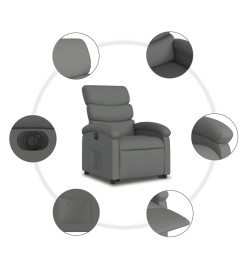 Fauteuil inclinable électrique gris foncé tissu