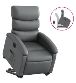 Fauteuil inclinable Gris Similicuir