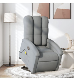 Fauteuil de massage inclinable Gris clair Tissu