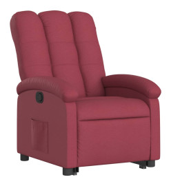 Fauteuil inclinable rouge bordeaux tissu