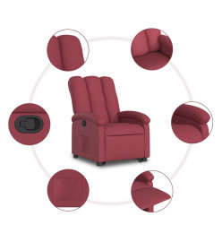 Fauteuil inclinable rouge bordeaux tissu