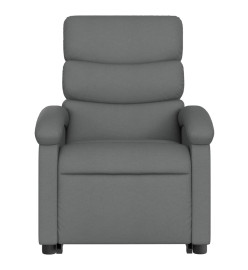 Fauteuil inclinable de massage électrique Gris foncé Tissu