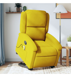 Fauteuil de massage inclinable Jaune Velours