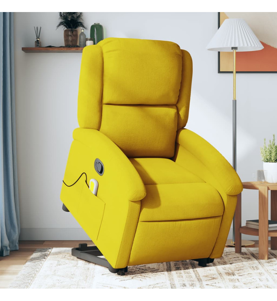 Fauteuil de massage inclinable Jaune Velours