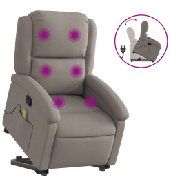 Fauteuil inclinable de massage Taupe Tissu