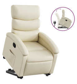 Fauteuil inclinable Crème Similicuir