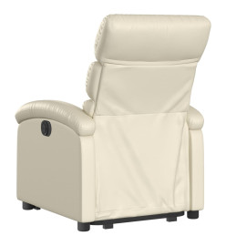 Fauteuil inclinable Crème Similicuir