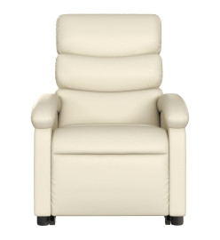 Fauteuil inclinable Crème Similicuir