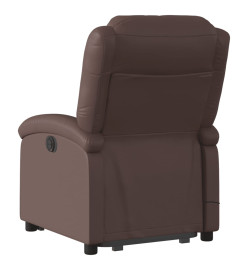 Fauteuil inclinable de massage électrique marron similicuir