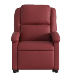 Fauteuil inclinable de massage Rouge bordeaux Similicuir