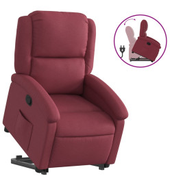 Fauteuil inclinable rouge bordeaux tissu