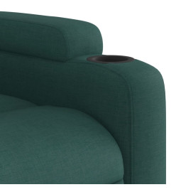 Fauteuil inclinable de massage Vert foncé Tissu