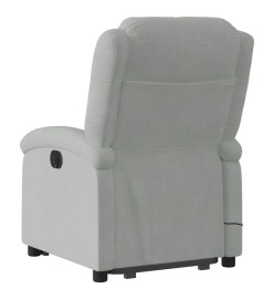 Fauteuil de massage inclinable Gris clair Velours