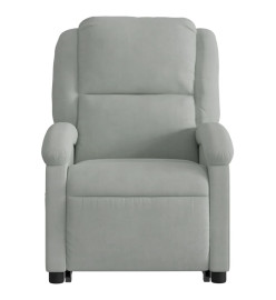 Fauteuil de massage inclinable Gris clair Velours