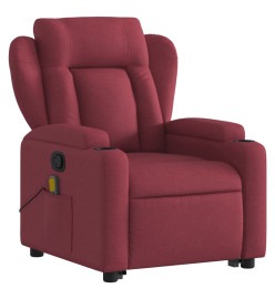 Fauteuil inclinable de massage Rouge bordeaux Tissu