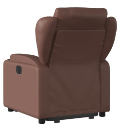 Fauteuil inclinable marron similicuir