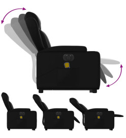 Fauteuil inclinable de massage électrique noir similicuir