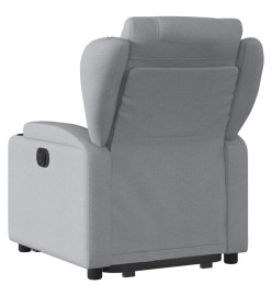 Fauteuil inclinable électrique gris clair tissu