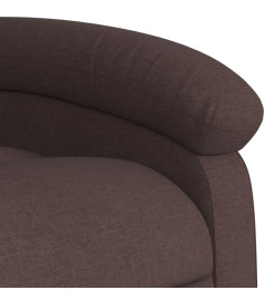 Fauteuil inclinable de massage électrique Marron foncé Tissu