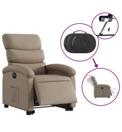 Fauteuil inclinable électrique cappuccino similicuir