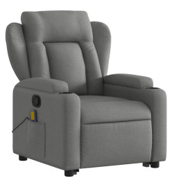 Fauteuil de massage inclinable Gris foncé Tissu