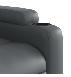 Fauteuil inclinable électrique gris similicuir