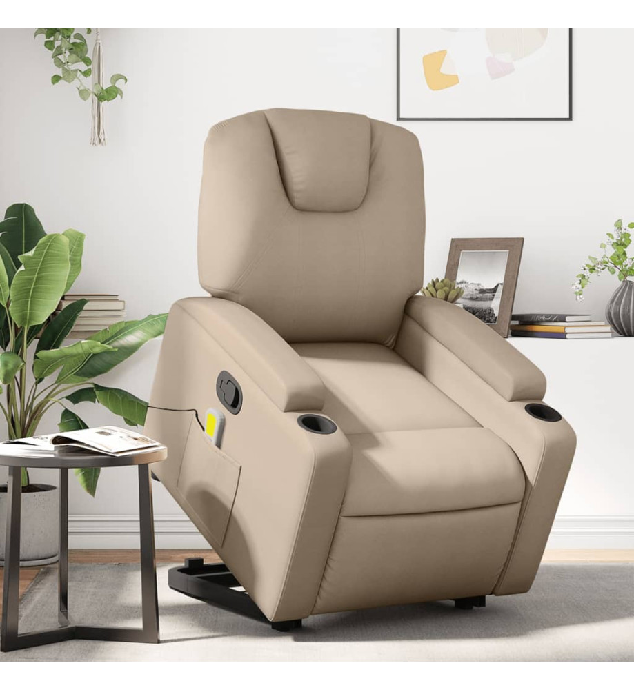 Fauteuil inclinable de massage Cappuccino Similicuir