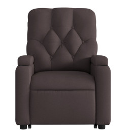 Fauteuil inclinable électrique marron foncé tissu