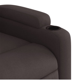 Fauteuil inclinable électrique marron foncé tissu