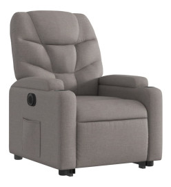 Fauteuil inclinable électrique taupe tissu