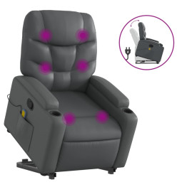 Fauteuil inclinable de massage Gris Similicuir