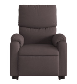 Fauteuil inclinable de massage Marron foncé Tissu