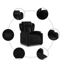 Fauteuil inclinable Noir Similicuir