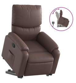 Fauteuil inclinable marron similicuir