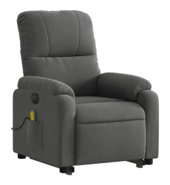 Fauteuil inclinable de massage électrique gris foncé