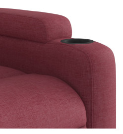 Fauteuil inclinable électrique rouge bordeaux tissu