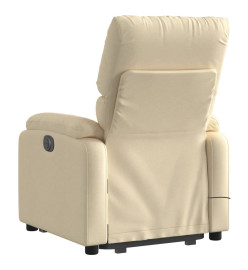 Fauteuil inclinable de massage électrique Crème Tissu