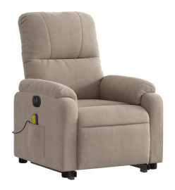 Fauteuil inclinable de massage électrique taupe