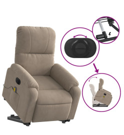 Fauteuil inclinable de massage électrique taupe