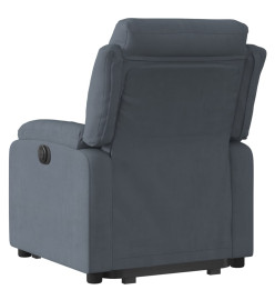 Fauteuil inclinable Gris foncé Velours