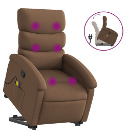 Fauteuil de massage inclinable Marron Tissu